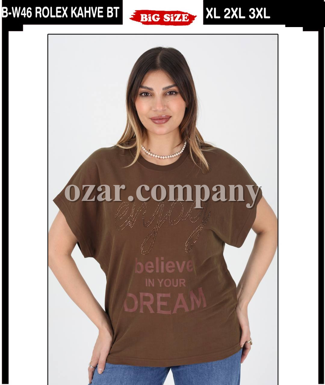 Женская Футболка Whitney (Большие размеры)