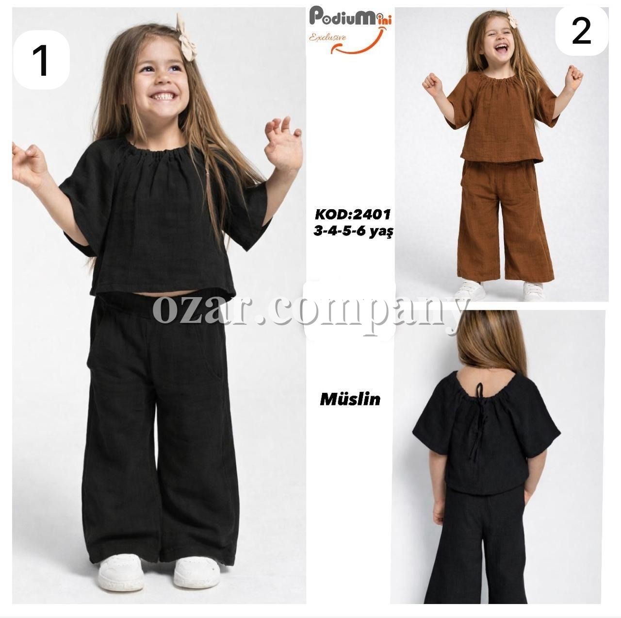 Муслиновый Костюм Для Девочки PodiuMini (3-4-5-6лет) 