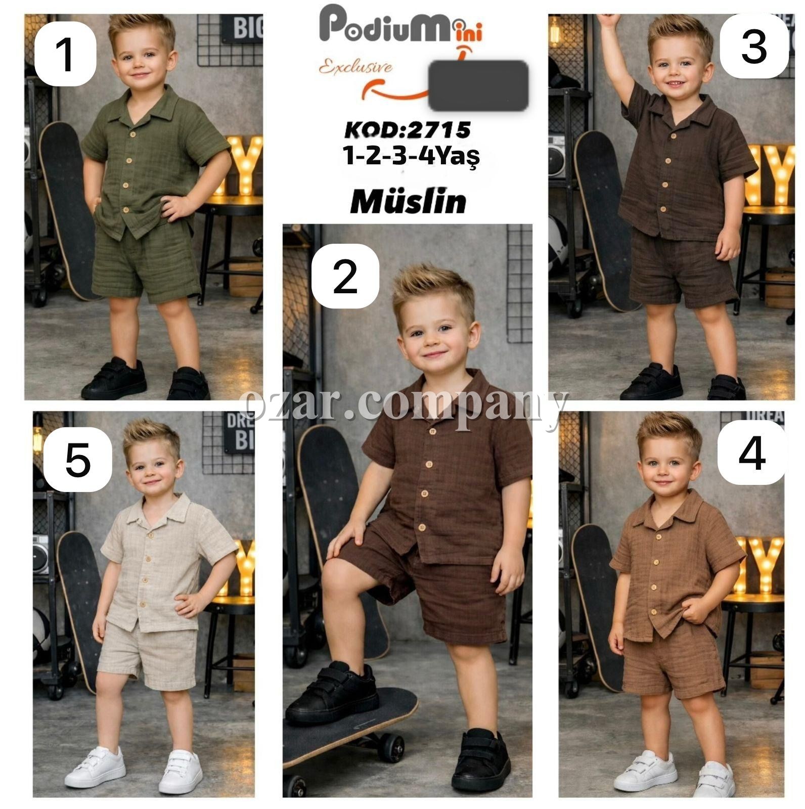 Муслиновый Костюм Для Мальчика PjdiuMini (1-2-3-4лет) 