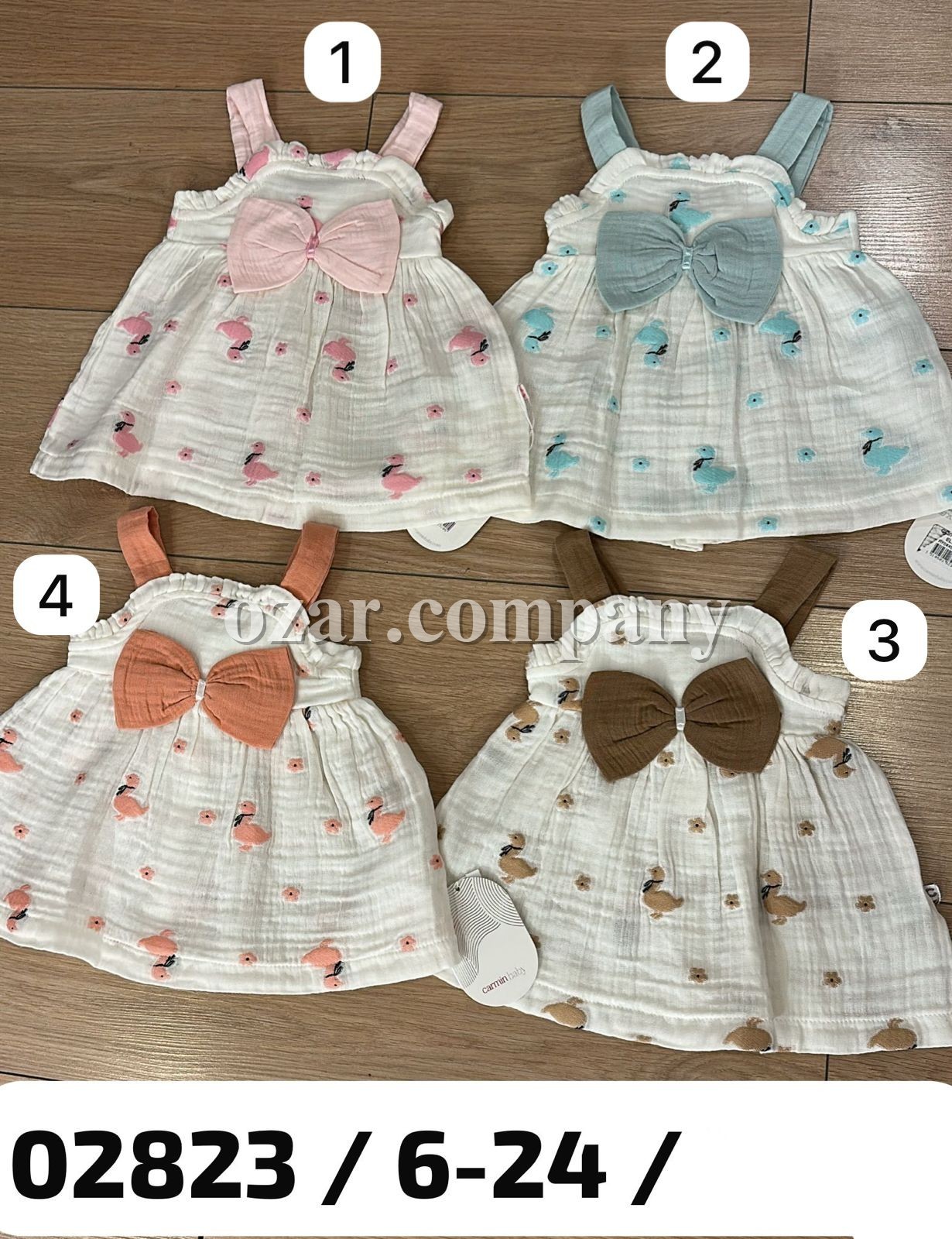 Муслиновое Платье Для Девочки Carmin Baby (6-9/9-12/12-18/18-24мес.)