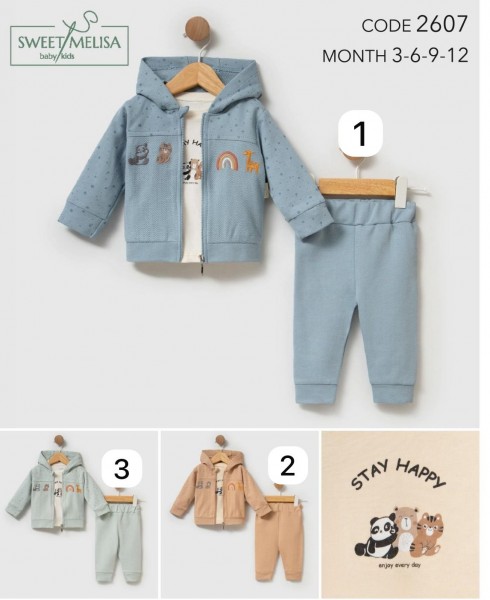 Костюм Тройка Для Мальчика Sweet Melisa (3-6-9-12мес.)