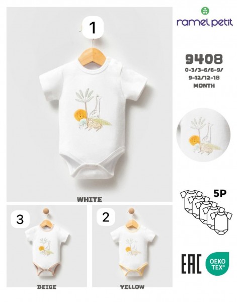 Бодик Для Новорождённых Ramel (0-3/3-6/6-9/9-12/12-18мес.)