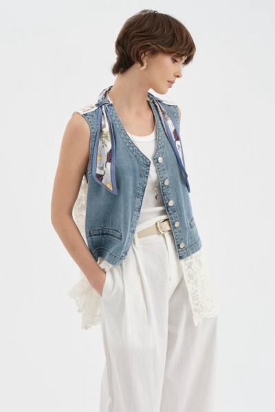 Женский Джинсовый Жилет TW3