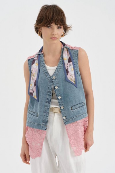 Женский Джинсовый Жилет TW3