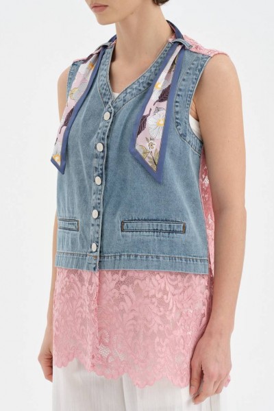 Женский Джинсовый Жилет TW3