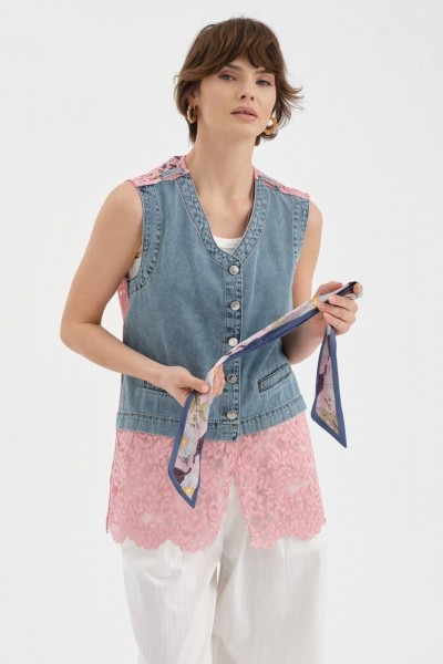 Женский Джинсовый Жилет TW3