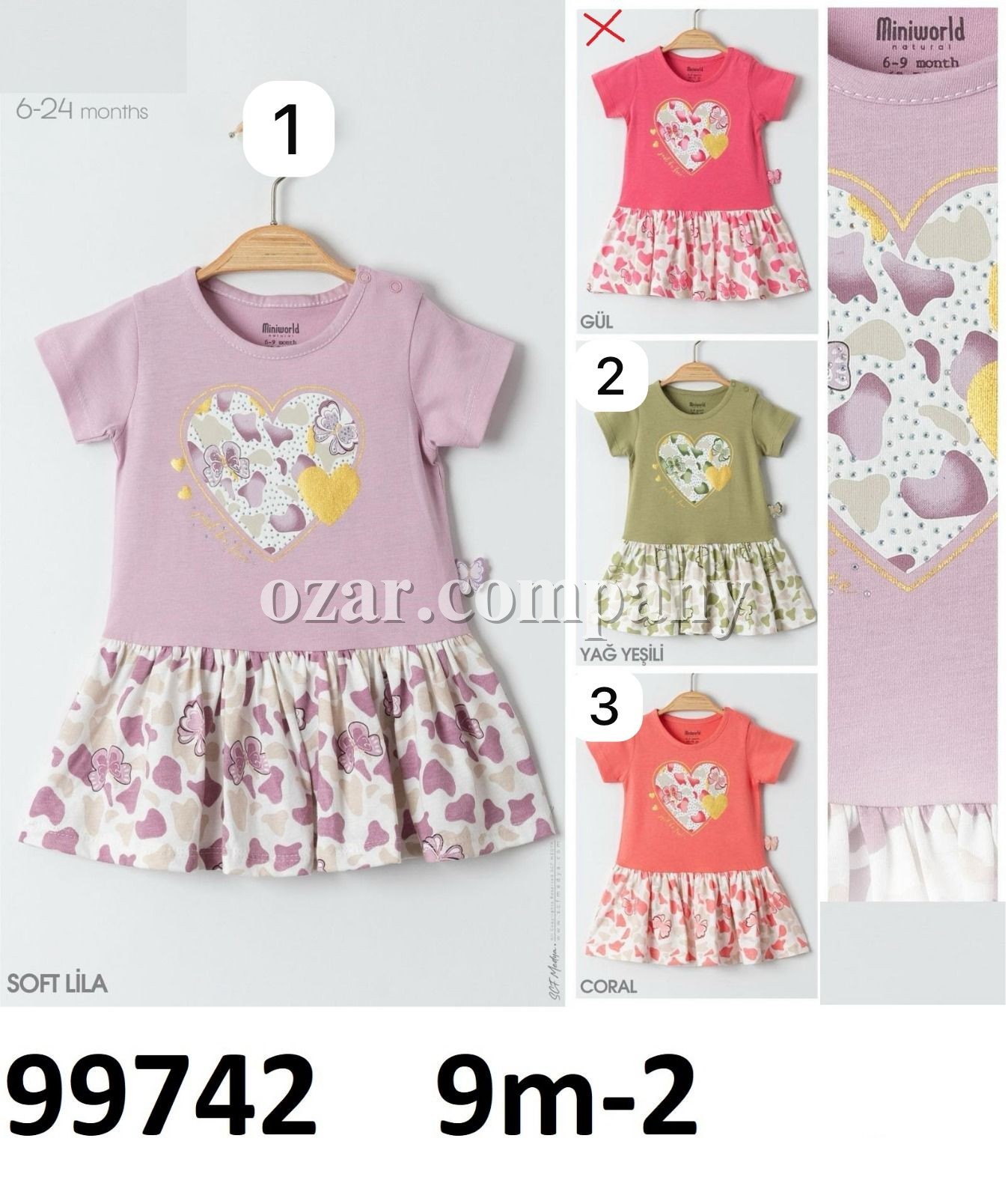 Платье Для Девочки Miniworld (6-12-18-24мес.)