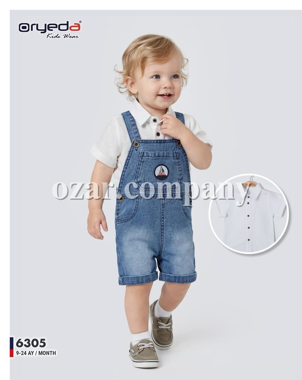 Джинсовый Комбинезон Для Мальчика Oryeda (9-12-18-24мес.)