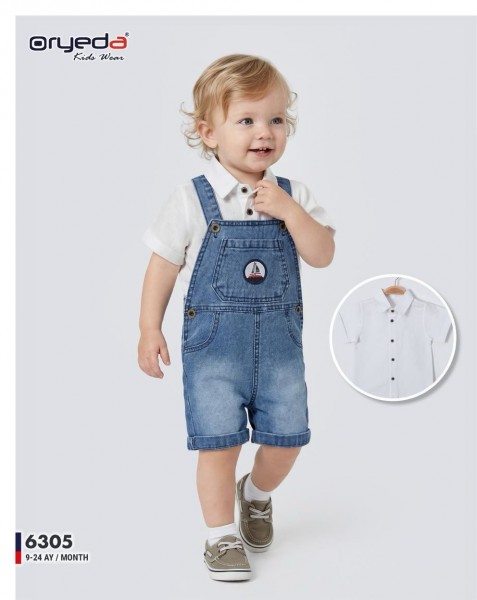 Джинсовый Комбинезон Для Мальчика Oryeda (9-12-18-24мес.)