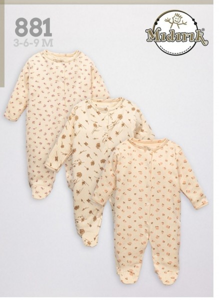 Комплект Человечков Для Девочки Midirik (3-6-9мес. по 3шт.)