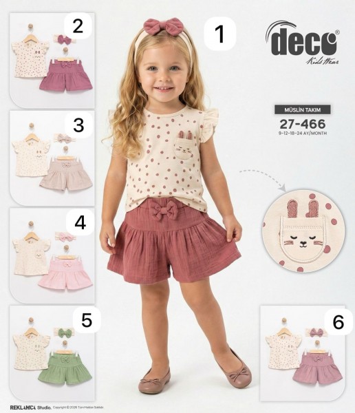 Муслиновый Костюм Для Девочки Deco (9-12-18-24мес.)