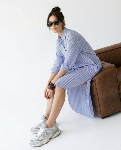 Женское Платье-Рубашка Fame