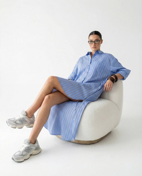 Женское Платье-Рубашка Fame