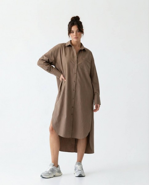 Женское Платье-Рубашка Fame