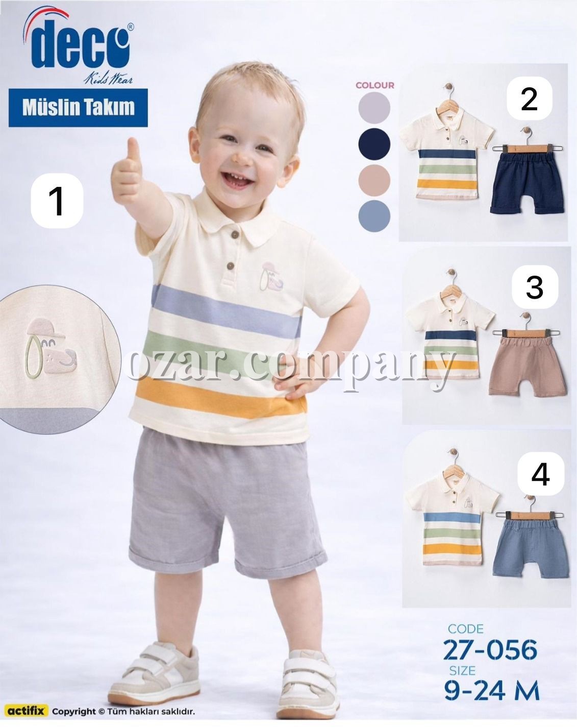 Муслиновый Костюм Для Мальчика Deco (9-12-18-24мес.)