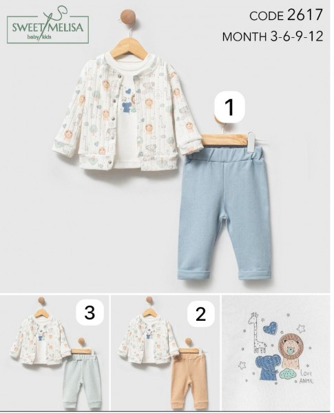 Костюм Тройка Для Мальчика Sweet Melisa (3-6-9-12мес.)