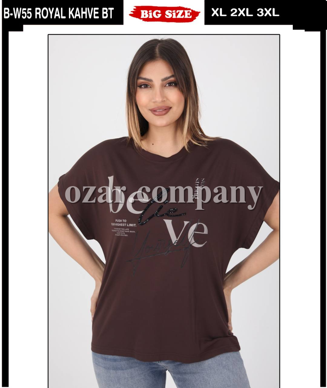 Женская Футболка Whitney (Большие размеры)