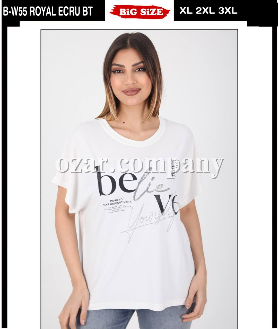 Женская Футболка Whitney (Большие размеры)