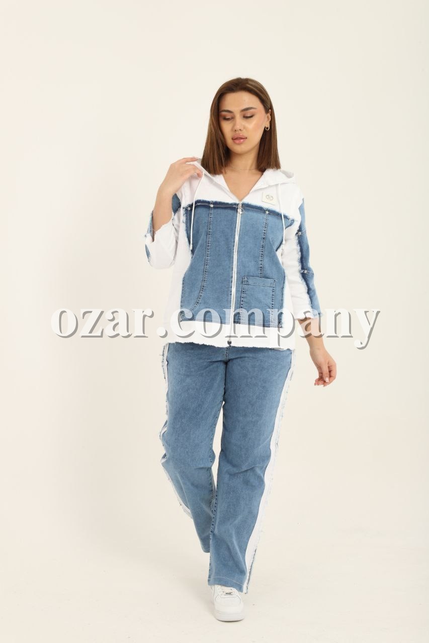 Женский Джинсовый Костюм Selly (Большие размеры) 