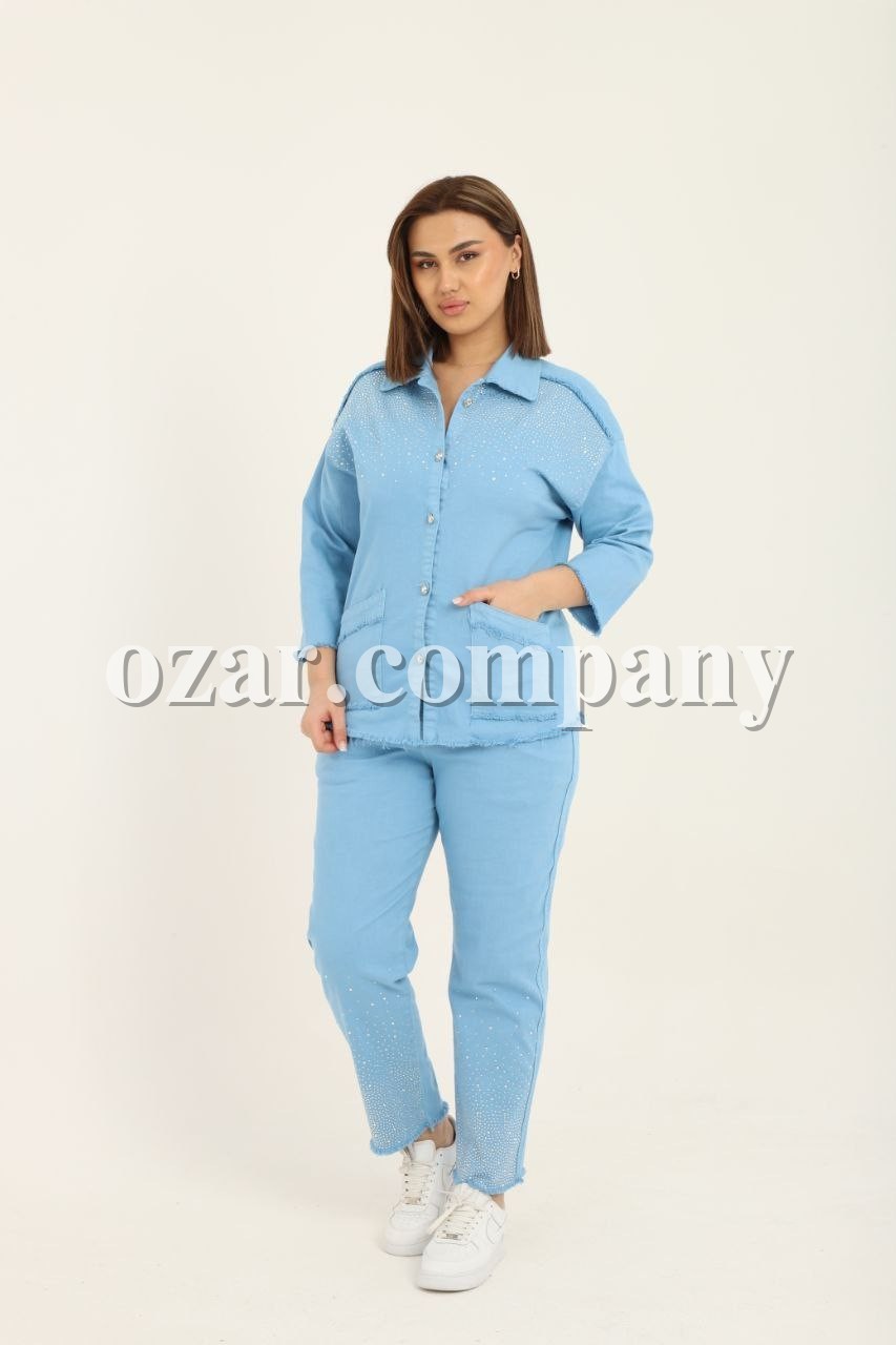 Женский Джинсовый Костюм Selly (Большие размеры) 