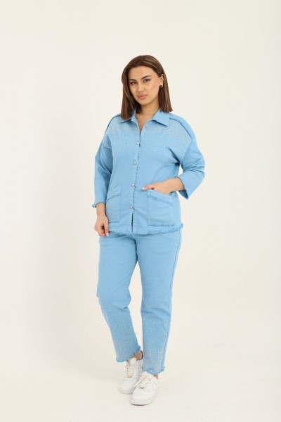 Женский Джинсовый Костюм Selly (Большие размеры) 