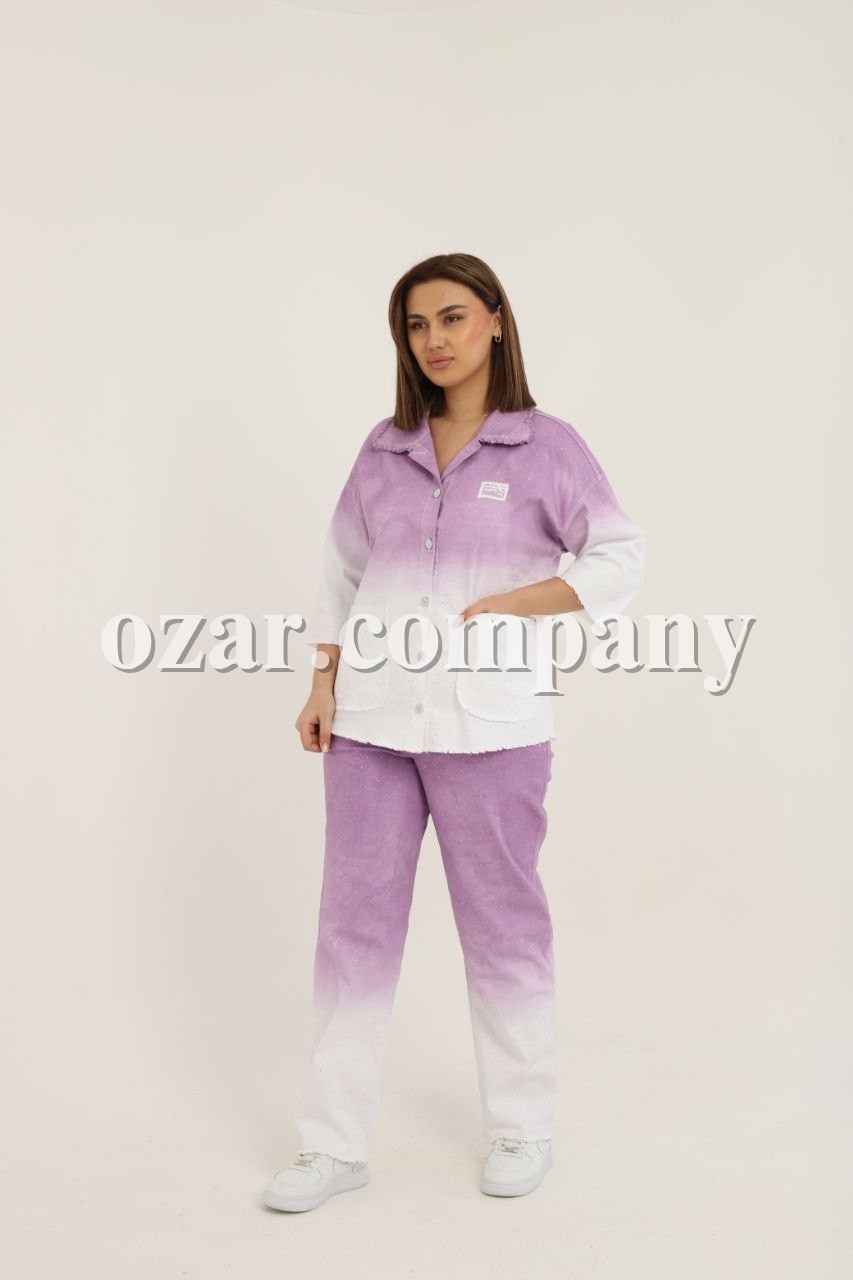 Женский Джинсовый Костюм Selly (Большие размеры) 