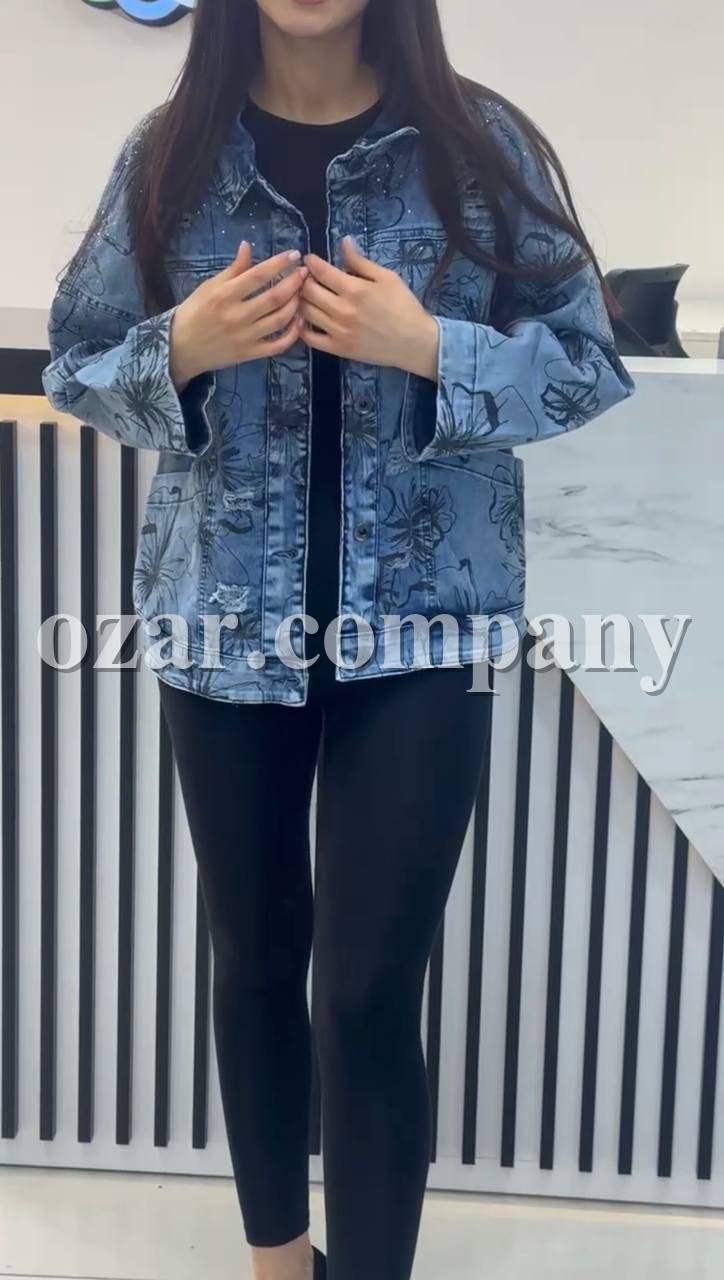 Женская Джинсовая Курточка (Большие размеры) 