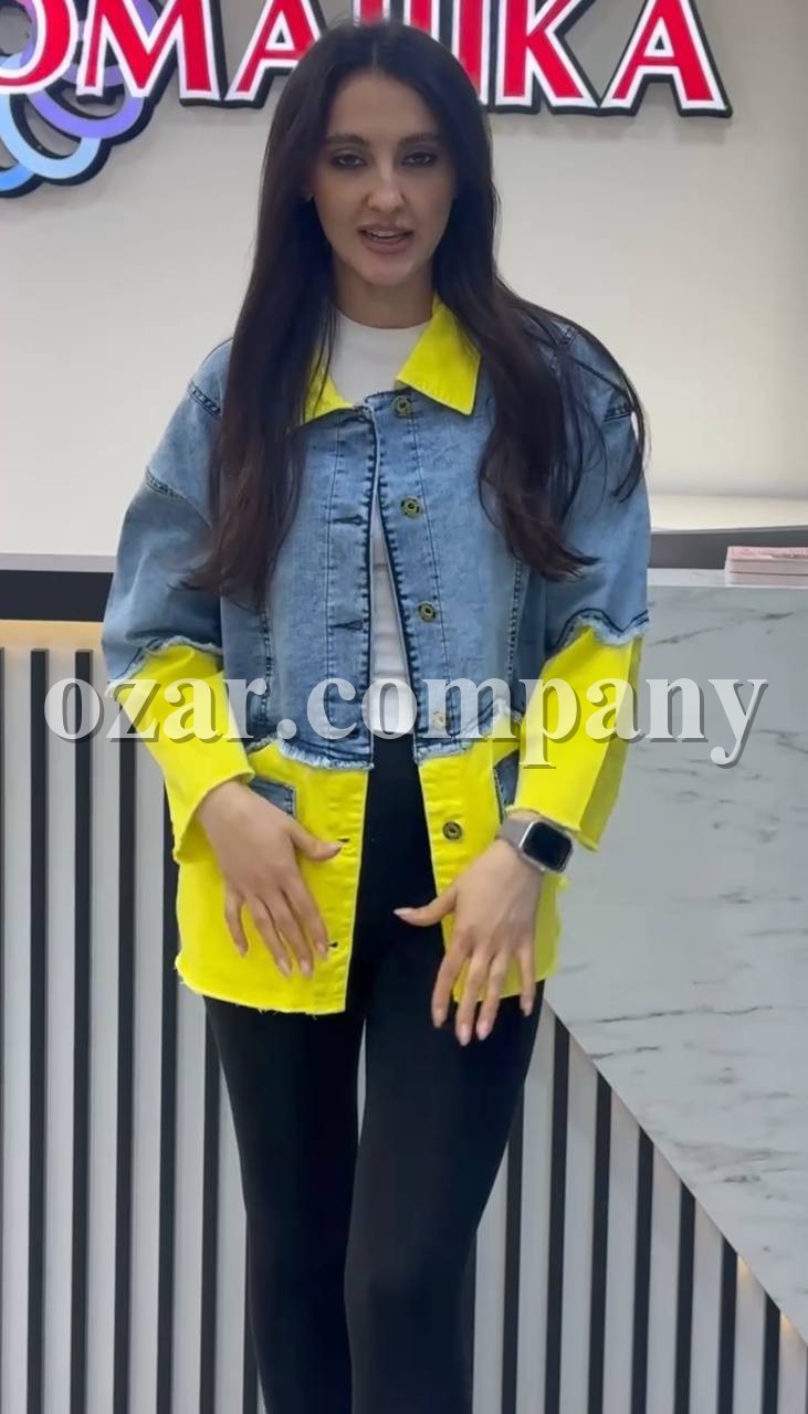 Женская Джинсовая Курточка (Большие размеры) 