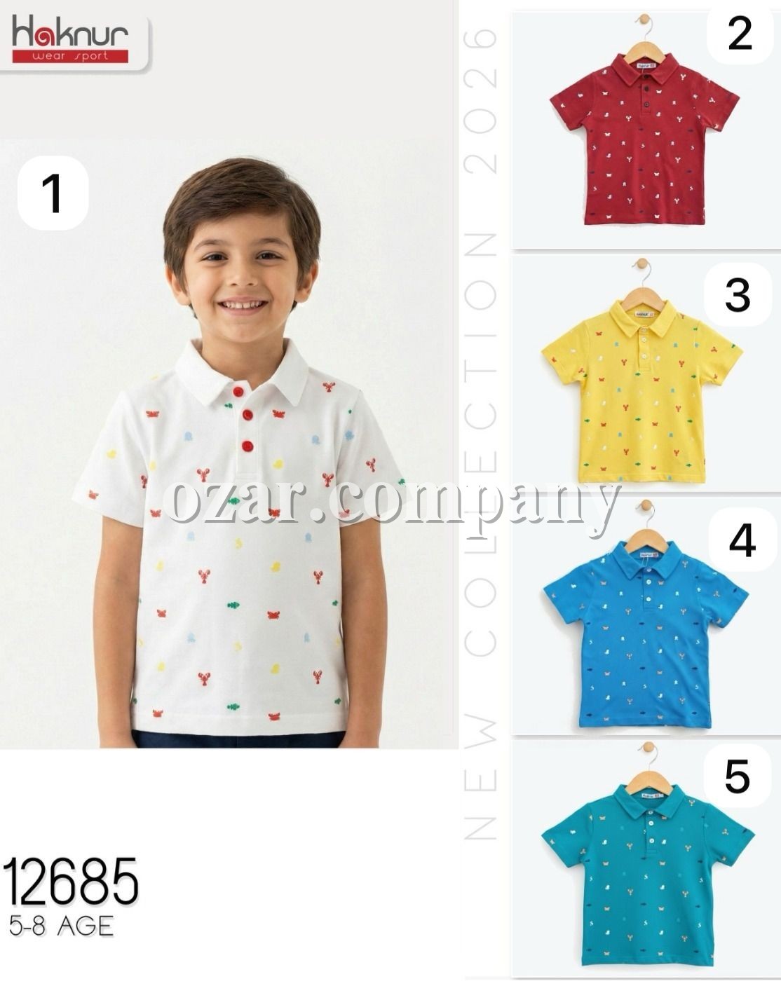 Футболка Для Мальчика Haknur (5-6-7-8лет) 