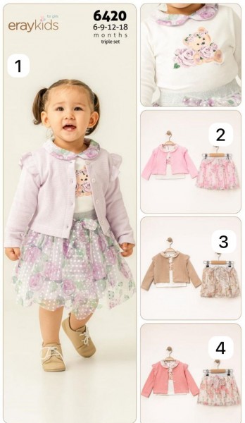 Костюм Тройка Для Девочки Eray Kids (6-9-12-18мес.)