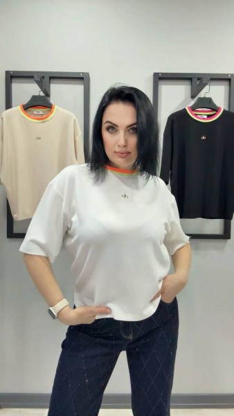 Женская Футболка Polo Miu Miu(Большие размеры) 