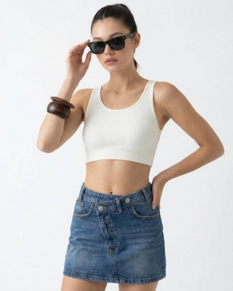 Женская Джинсовая Юбка Fame