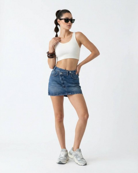 Женская Джинсовая Юбка Fame