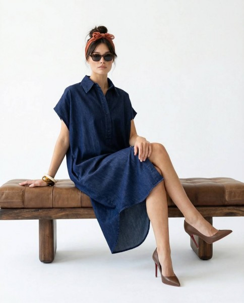 Женское Джинсовое Платье Fame