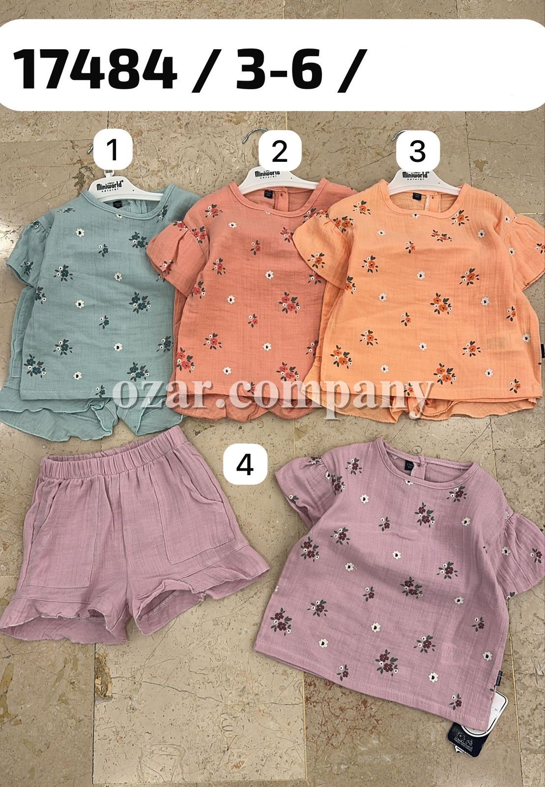 Муслиновый Костюм Для Девочки Miniworld (3-4-5-6лет) 