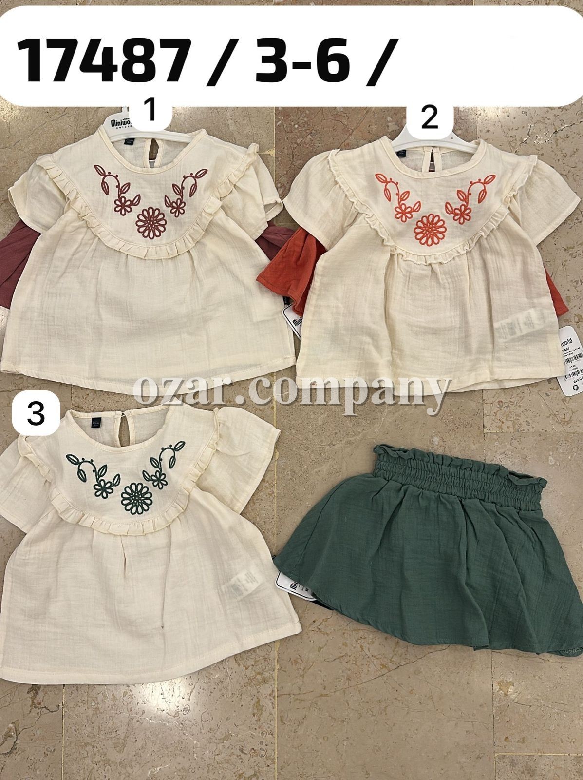 Муслиновый Костюм Для Девочки Miniworld (3-4-5-6лет) 