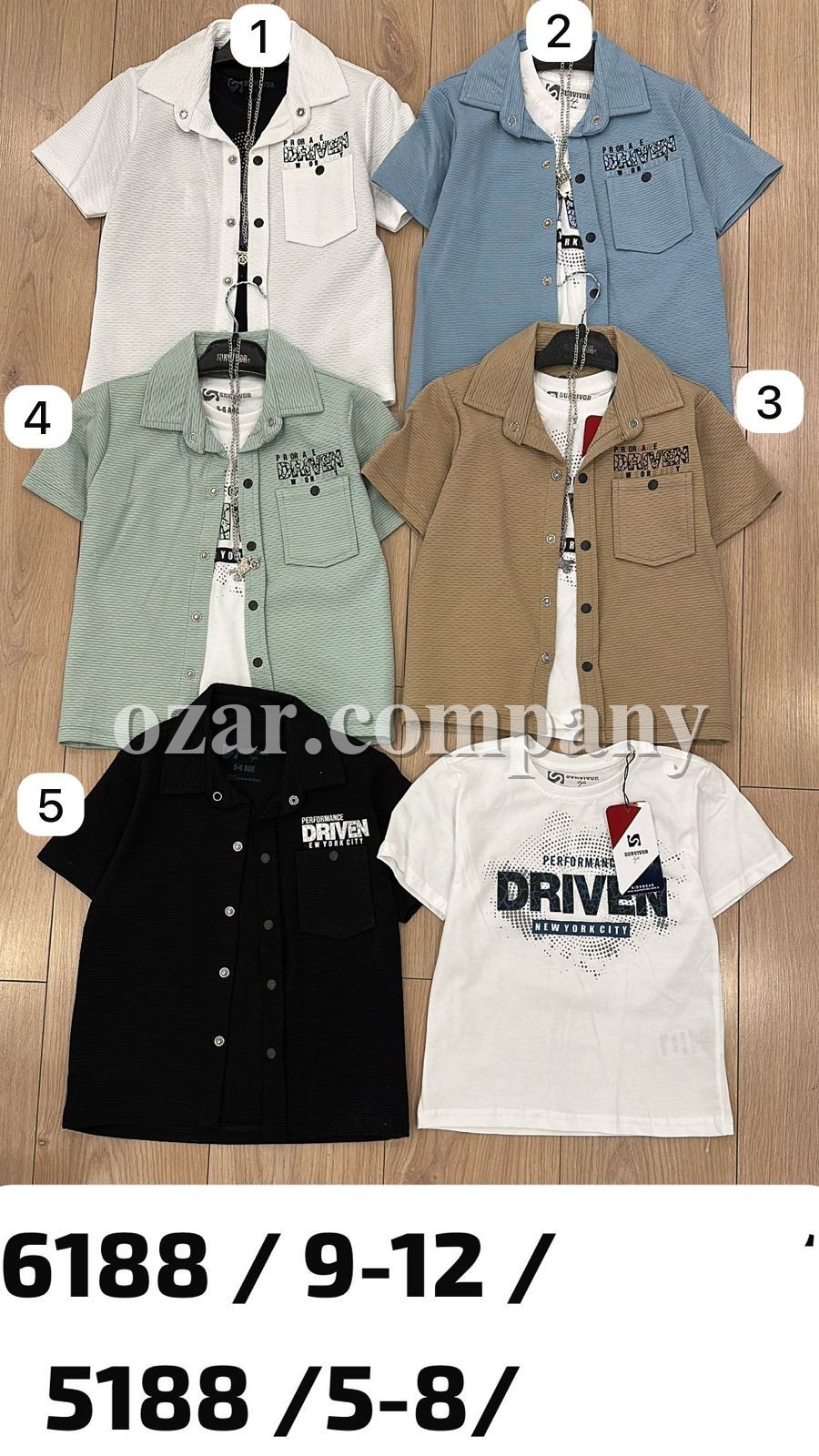 Комплект Рубашка Футболка Для Мальчика Survivor (5-6-7-8лет) 