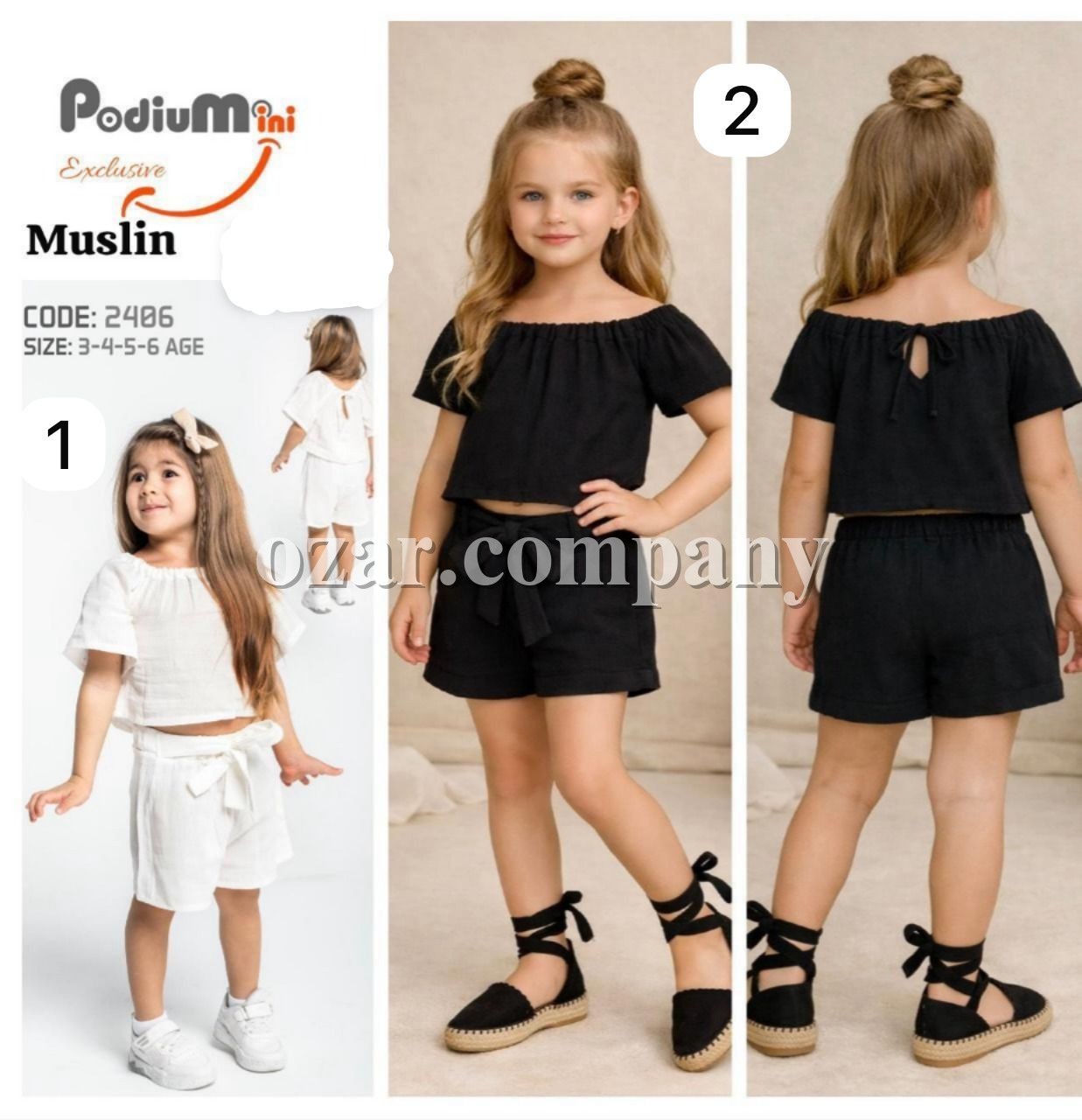 Муслиновый Костюм Для Девочки PodiuMini (3-4-5-6лет) 