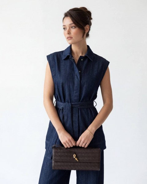 Женская Джинсовая Жилетка Fame