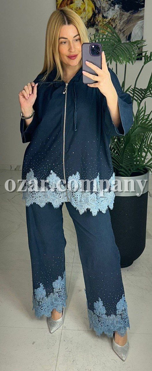  Женский Джинсовый Костюм Lammax (Большие размеры) 