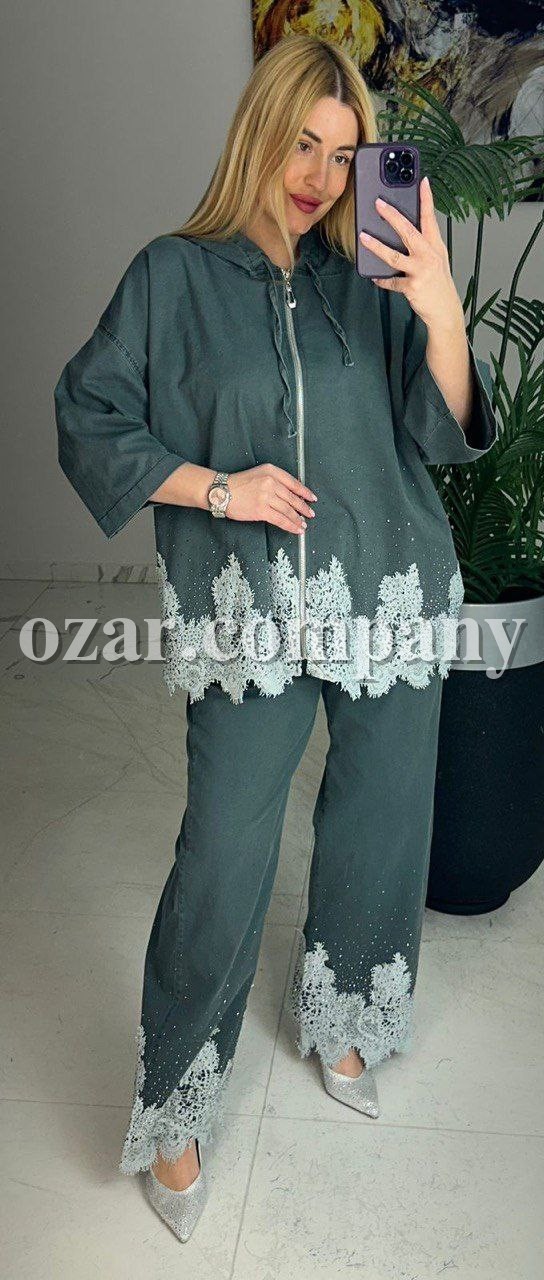  Женский Джинсовый Костюм Lammax (Большие размеры) 