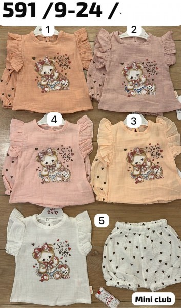 Муслиновый Костюм Для Девочки Mini Clup (9-12-18-24мес.)