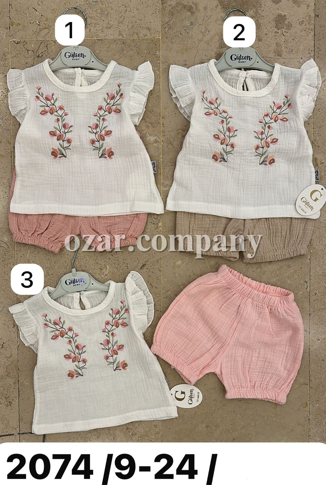 Муслиновый Костюм Для Девочки Gulsen (9-12-18-24мес.)