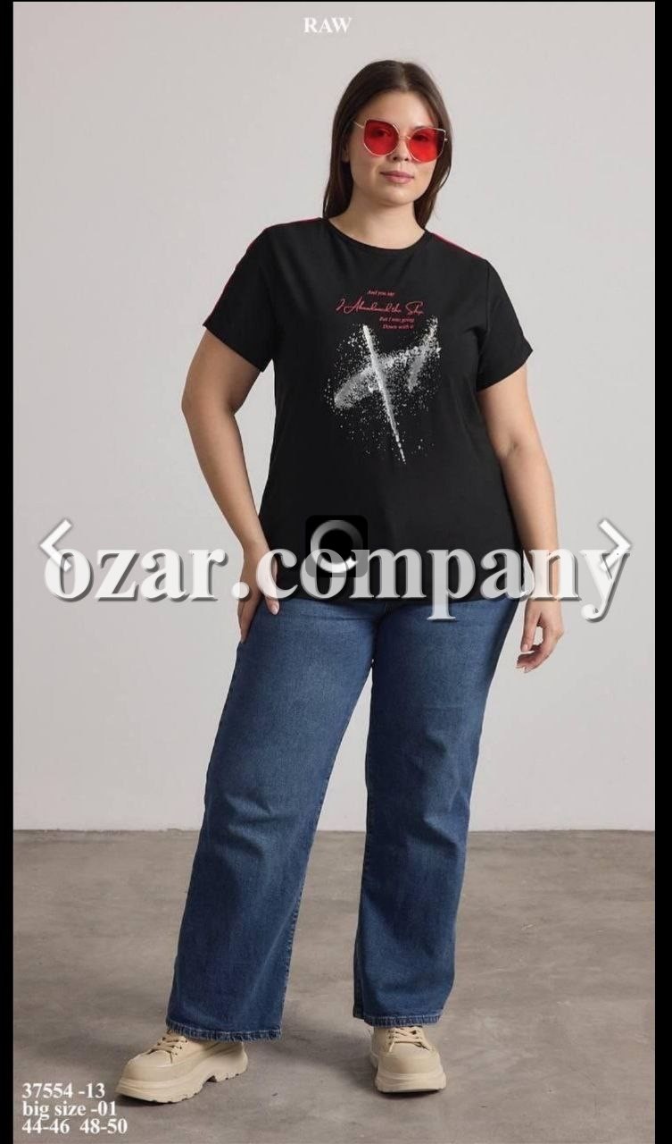 Женская Футболка Raw (Большие размеры)