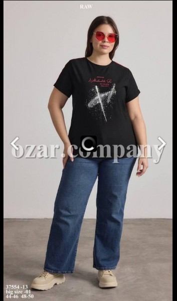 Женская Футболка Raw (Большие размеры)