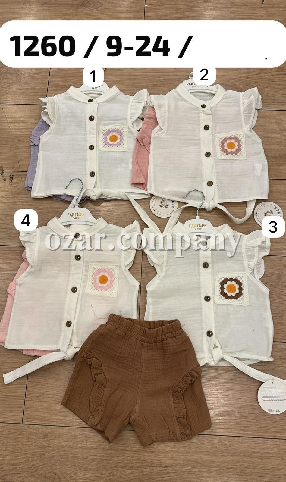 Муслиновый Костюм Для Девочки Partner (9-12-18-24мес.)