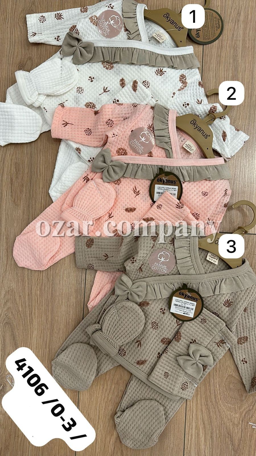 Комплект Для Девочки Okyanus (0-3мес.)