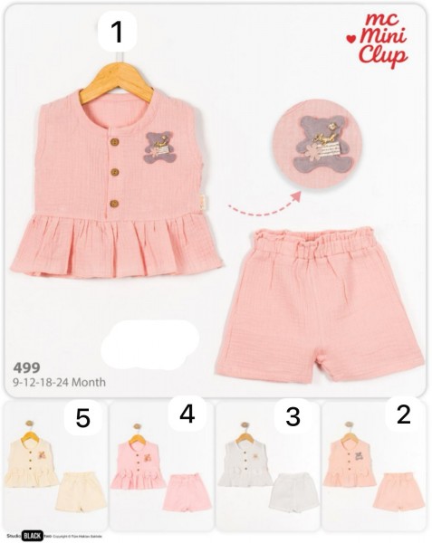 Муслиновый Костюм Для Девочки Mini Clup (9-12-18-24мес.)