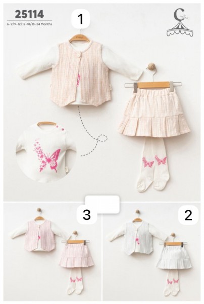 Костюм Тройка Для Девочки Cosay (6-9/9-12/12-18/18-24мес.)