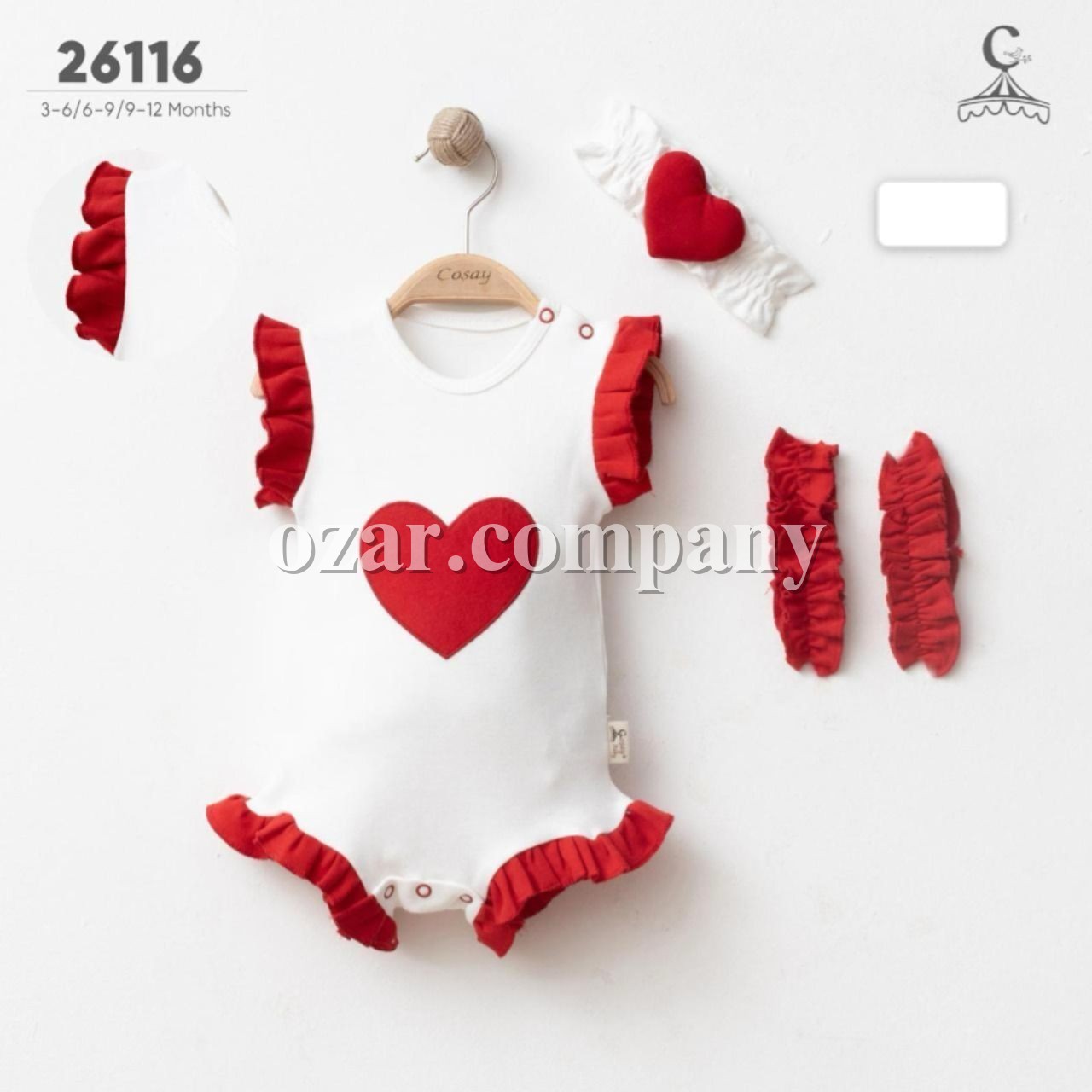Бодик Для Девочки Cosay (3-6/6-9/9-12мес.)